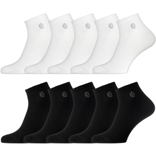 Set 10 perechi șosete SPORT din bumbac PREMIUM pentru femei - fără cusătură