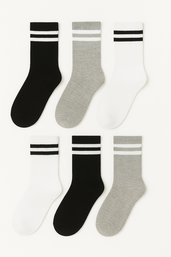 Set 6 perechi șosete fără cusătură la vârf pentru copii - TRENDY KIDS